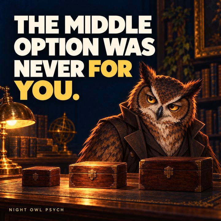 The middle option was never for you. The decoy effect, explained by the owl.